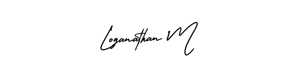 Design your own signature with our free online signature maker. With this signature software, you can create a handwritten (AmerikaSignatureDemo-Regular) signature for name Loganathan M. Loganathan M signature style 3 images and pictures png