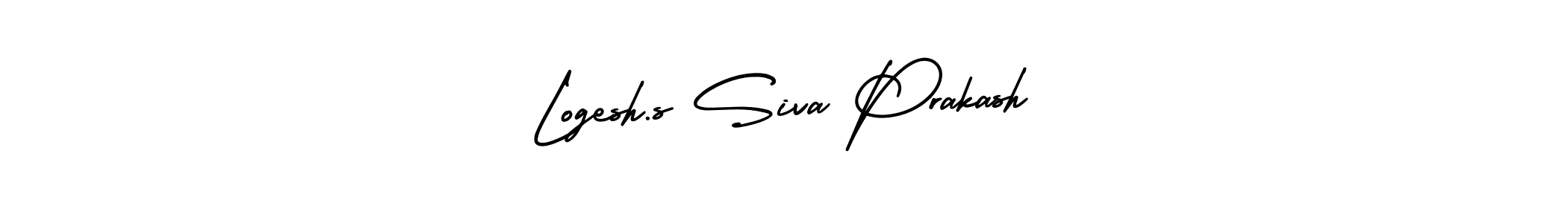 The best way (AmerikaSignatureDemo-Regular) to make a short signature is to pick only two or three words in your name. The name Logesh.s Siva Prakash include a total of six letters. For converting this name. Logesh.s Siva Prakash signature style 3 images and pictures png