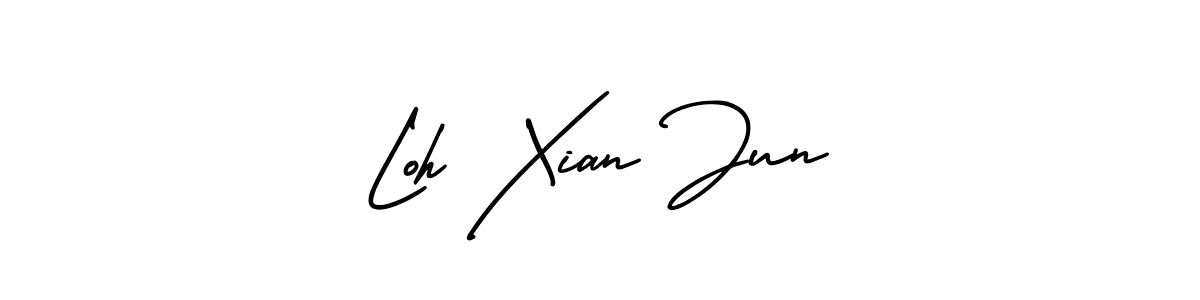 Design your own signature with our free online signature maker. With this signature software, you can create a handwritten (AmerikaSignatureDemo-Regular) signature for name Loh Xian Jun. Loh Xian Jun signature style 3 images and pictures png
