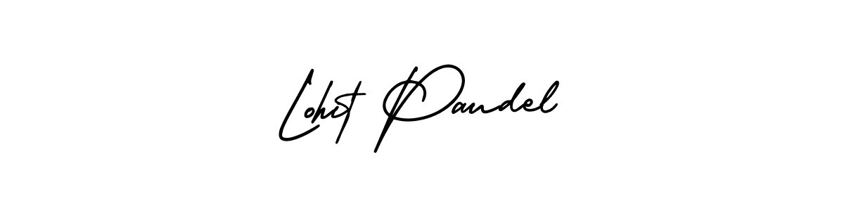 Design your own signature with our free online signature maker. With this signature software, you can create a handwritten (AmerikaSignatureDemo-Regular) signature for name Lohit Paudel. Lohit Paudel signature style 3 images and pictures png