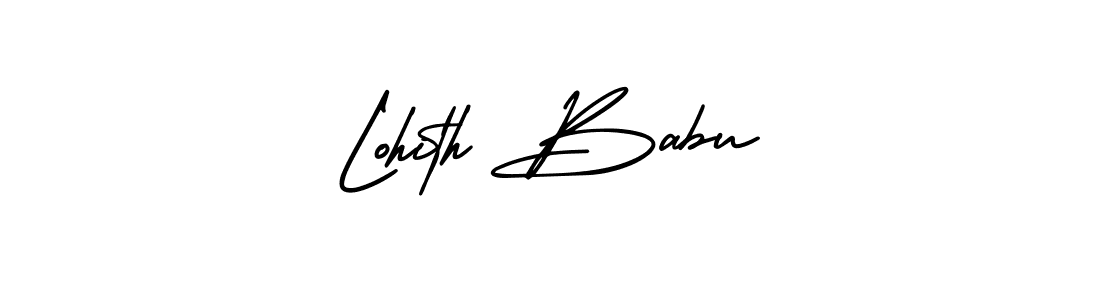 Use a signature maker to create a handwritten signature online. With this signature software, you can design (AmerikaSignatureDemo-Regular) your own signature for name Lohith Babu. Lohith Babu signature style 3 images and pictures png