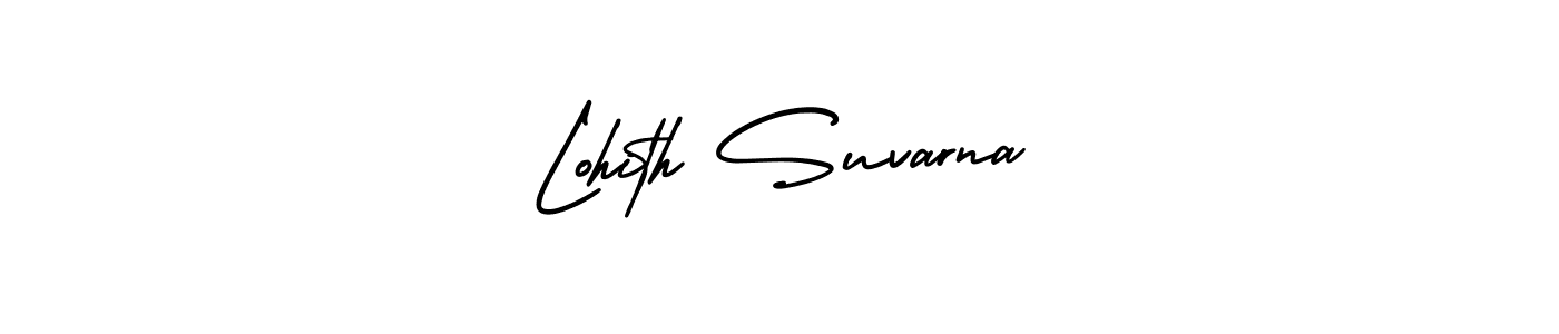 Use a signature maker to create a handwritten signature online. With this signature software, you can design (AmerikaSignatureDemo-Regular) your own signature for name Lohith Suvarna. Lohith Suvarna signature style 3 images and pictures png