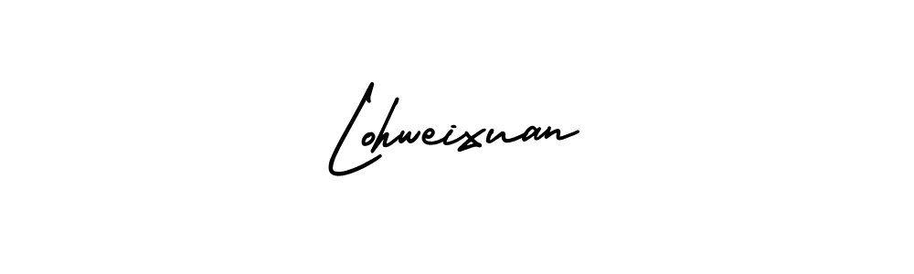 Lohweixuan stylish signature style. Best Handwritten Sign (AmerikaSignatureDemo-Regular) for my name. Handwritten Signature Collection Ideas for my name Lohweixuan. Lohweixuan signature style 3 images and pictures png