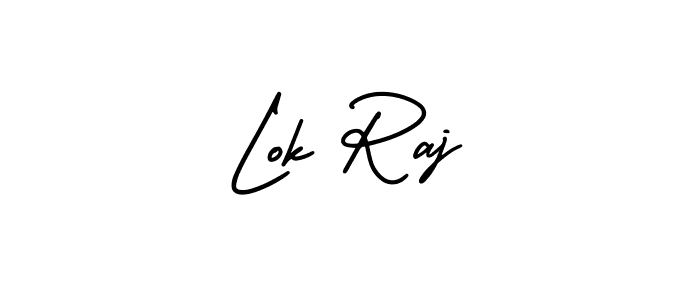 Lok Raj stylish signature style. Best Handwritten Sign (AmerikaSignatureDemo-Regular) for my name. Handwritten Signature Collection Ideas for my name Lok Raj. Lok Raj signature style 3 images and pictures png