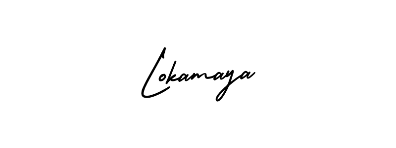 It looks lik you need a new signature style for name Lokamaya. Design unique handwritten (AmerikaSignatureDemo-Regular) signature with our free signature maker in just a few clicks. Lokamaya signature style 3 images and pictures png