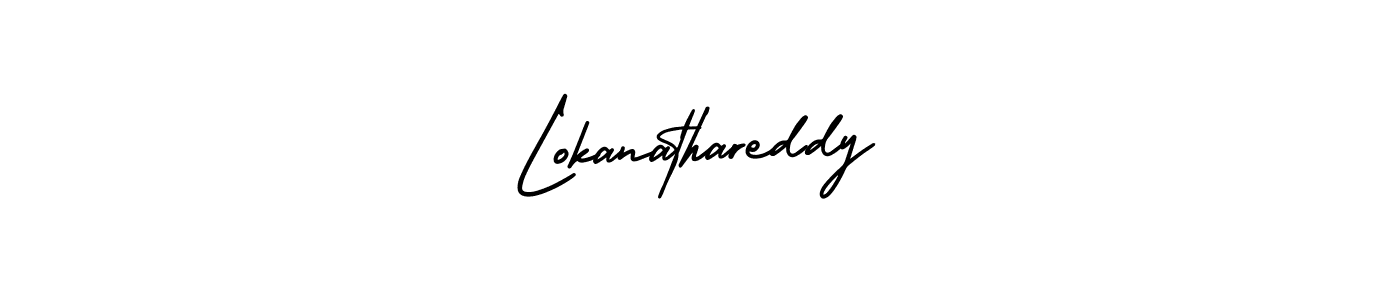 Design your own signature with our free online signature maker. With this signature software, you can create a handwritten (AmerikaSignatureDemo-Regular) signature for name Lokanathareddy. Lokanathareddy signature style 3 images and pictures png