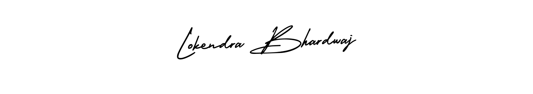 The best way (AmerikaSignatureDemo-Regular) to make a short signature is to pick only two or three words in your name. The name Lokendra Bhardwaj include a total of six letters. For converting this name. Lokendra Bhardwaj signature style 3 images and pictures png