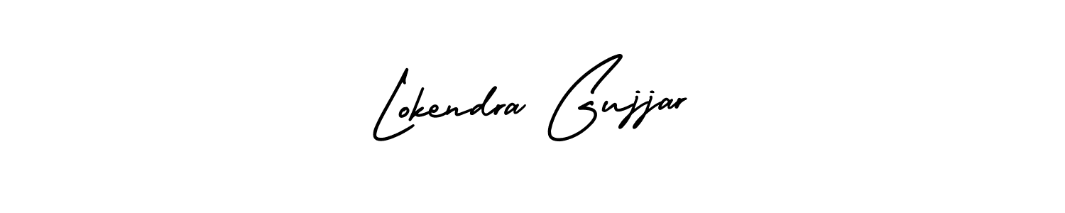 Lokendra Gujjar stylish signature style. Best Handwritten Sign (AmerikaSignatureDemo-Regular) for my name. Handwritten Signature Collection Ideas for my name Lokendra Gujjar. Lokendra Gujjar signature style 3 images and pictures png