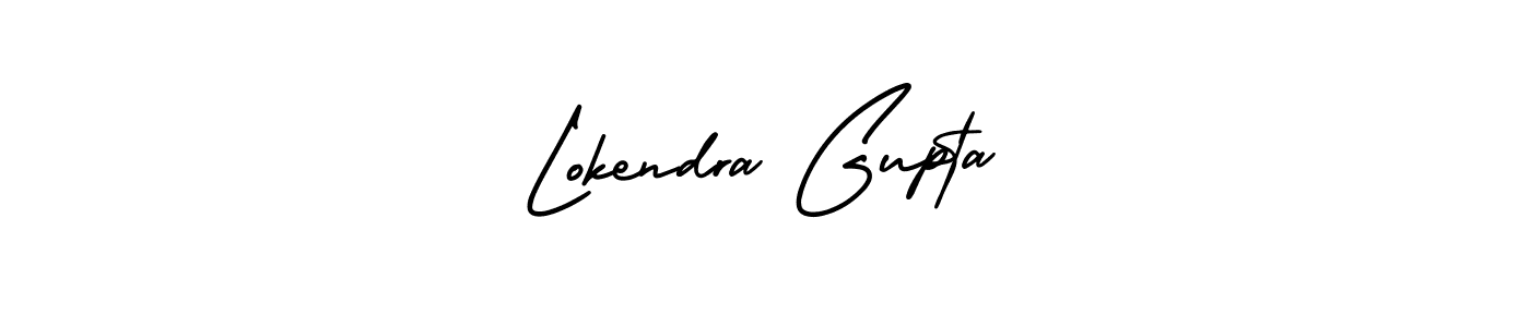 How to make Lokendra Gupta signature? AmerikaSignatureDemo-Regular is a professional autograph style. Create handwritten signature for Lokendra Gupta name. Lokendra Gupta signature style 3 images and pictures png