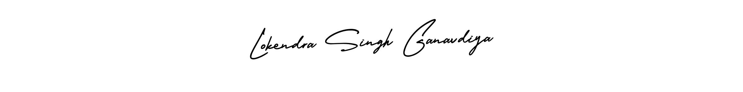 Design your own signature with our free online signature maker. With this signature software, you can create a handwritten (AmerikaSignatureDemo-Regular) signature for name Lokendra Singh Ganavdiya. Lokendra Singh Ganavdiya signature style 3 images and pictures png