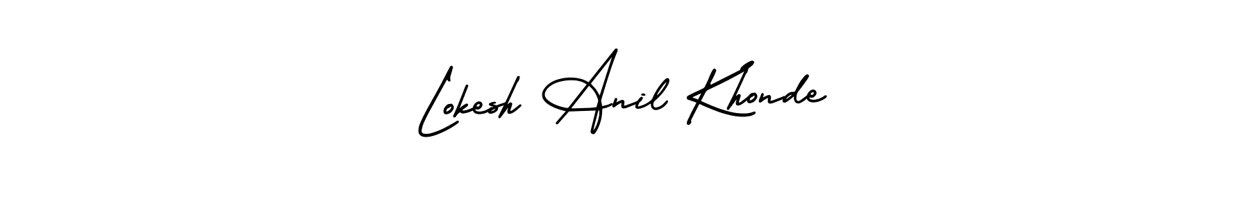 It looks lik you need a new signature style for name Lokesh Anil Khonde. Design unique handwritten (AmerikaSignatureDemo-Regular) signature with our free signature maker in just a few clicks. Lokesh Anil Khonde signature style 3 images and pictures png