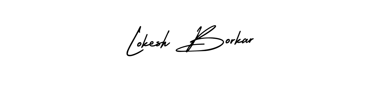 Use a signature maker to create a handwritten signature online. With this signature software, you can design (AmerikaSignatureDemo-Regular) your own signature for name Lokesh Borkar. Lokesh Borkar signature style 3 images and pictures png