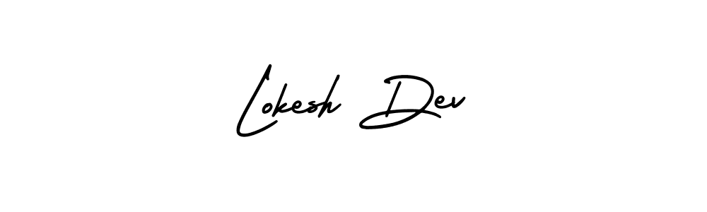 How to make Lokesh Dev name signature. Use AmerikaSignatureDemo-Regular style for creating short signs online. This is the latest handwritten sign. Lokesh Dev signature style 3 images and pictures png