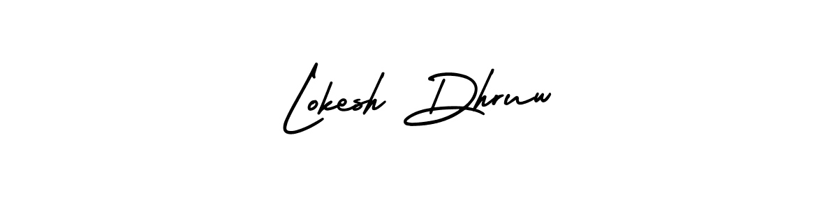 Lokesh Dhruw stylish signature style. Best Handwritten Sign (AmerikaSignatureDemo-Regular) for my name. Handwritten Signature Collection Ideas for my name Lokesh Dhruw. Lokesh Dhruw signature style 3 images and pictures png