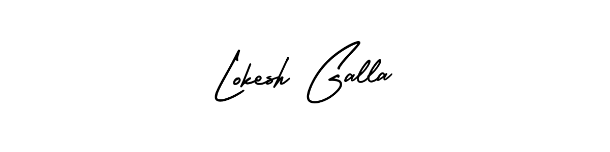 Use a signature maker to create a handwritten signature online. With this signature software, you can design (AmerikaSignatureDemo-Regular) your own signature for name Lokesh Galla. Lokesh Galla signature style 3 images and pictures png