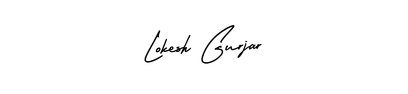 Lokesh Gurjar stylish signature style. Best Handwritten Sign (AmerikaSignatureDemo-Regular) for my name. Handwritten Signature Collection Ideas for my name Lokesh Gurjar. Lokesh Gurjar signature style 3 images and pictures png