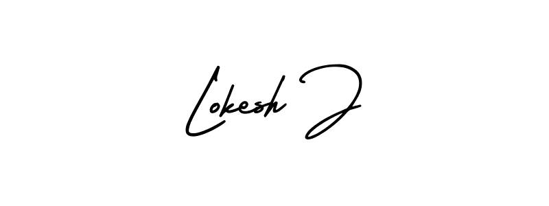 It looks lik you need a new signature style for name Lokesh J. Design unique handwritten (AmerikaSignatureDemo-Regular) signature with our free signature maker in just a few clicks. Lokesh J signature style 3 images and pictures png