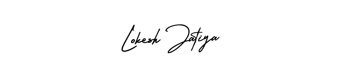 How to make Lokesh Jatiya name signature. Use AmerikaSignatureDemo-Regular style for creating short signs online. This is the latest handwritten sign. Lokesh Jatiya signature style 3 images and pictures png