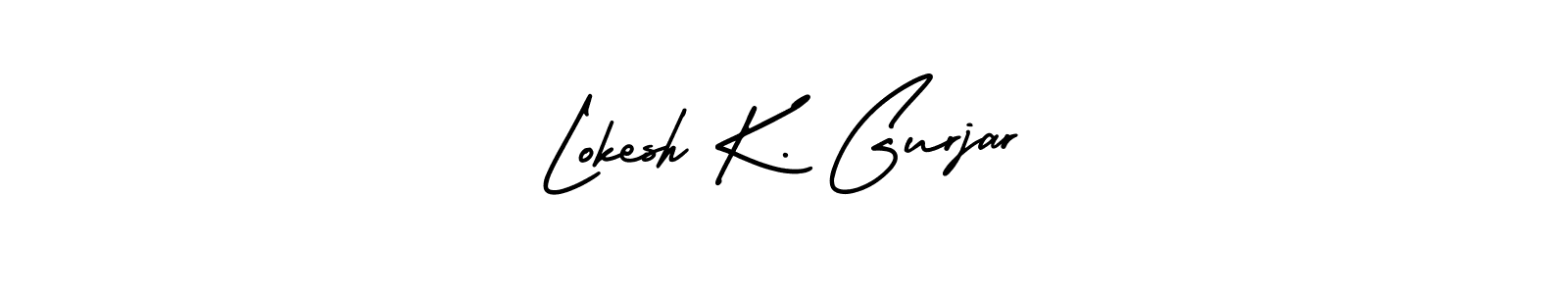 Design your own signature with our free online signature maker. With this signature software, you can create a handwritten (AmerikaSignatureDemo-Regular) signature for name Lokesh K. Gurjar. Lokesh K. Gurjar signature style 3 images and pictures png