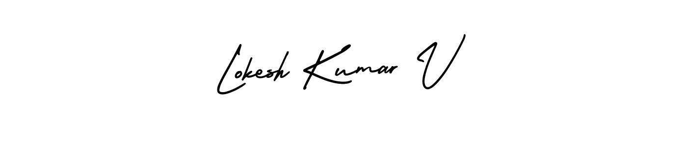 Check out images of Autograph of Lokesh Kumar V name. Actor Lokesh Kumar V Signature Style. AmerikaSignatureDemo-Regular is a professional sign style online. Lokesh Kumar V signature style 3 images and pictures png