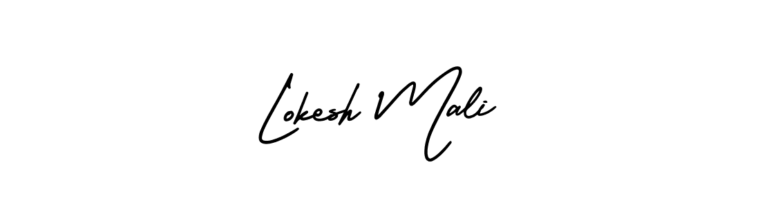 if you are searching for the best signature style for your name Lokesh Mali. so please give up your signature search. here we have designed multiple signature styles  using AmerikaSignatureDemo-Regular. Lokesh Mali signature style 3 images and pictures png