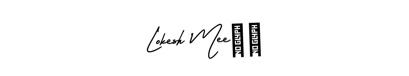 Design your own signature with our free online signature maker. With this signature software, you can create a handwritten (AmerikaSignatureDemo-Regular) signature for name Lokesh Meeणा. Lokesh Meeणा signature style 3 images and pictures png