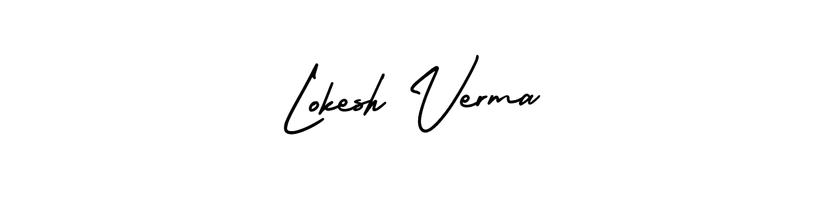 Lokesh Verma stylish signature style. Best Handwritten Sign (AmerikaSignatureDemo-Regular) for my name. Handwritten Signature Collection Ideas for my name Lokesh Verma. Lokesh Verma signature style 3 images and pictures png