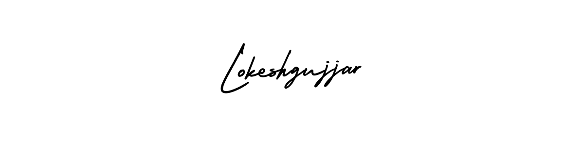 Make a beautiful signature design for name Lokeshgujjar. With this signature (AmerikaSignatureDemo-Regular) style, you can create a handwritten signature for free. Lokeshgujjar signature style 3 images and pictures png