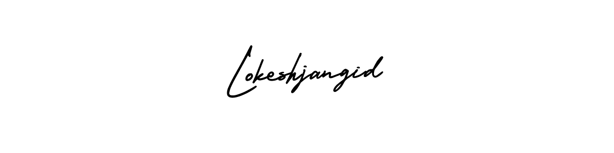Design your own signature with our free online signature maker. With this signature software, you can create a handwritten (AmerikaSignatureDemo-Regular) signature for name Lokeshjangid. Lokeshjangid signature style 3 images and pictures png