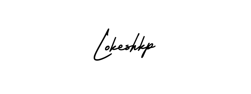 Use a signature maker to create a handwritten signature online. With this signature software, you can design (AmerikaSignatureDemo-Regular) your own signature for name Lokeshkp. Lokeshkp signature style 3 images and pictures png