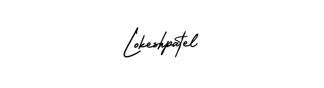 Use a signature maker to create a handwritten signature online. With this signature software, you can design (AmerikaSignatureDemo-Regular) your own signature for name Lokeshpatel. Lokeshpatel signature style 3 images and pictures png