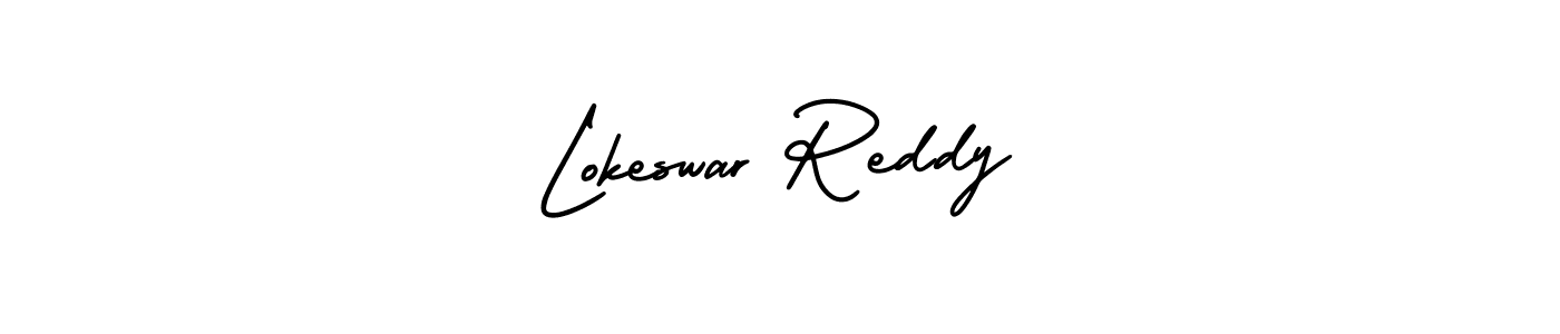 Lokeswar Reddy stylish signature style. Best Handwritten Sign (AmerikaSignatureDemo-Regular) for my name. Handwritten Signature Collection Ideas for my name Lokeswar Reddy. Lokeswar Reddy signature style 3 images and pictures png