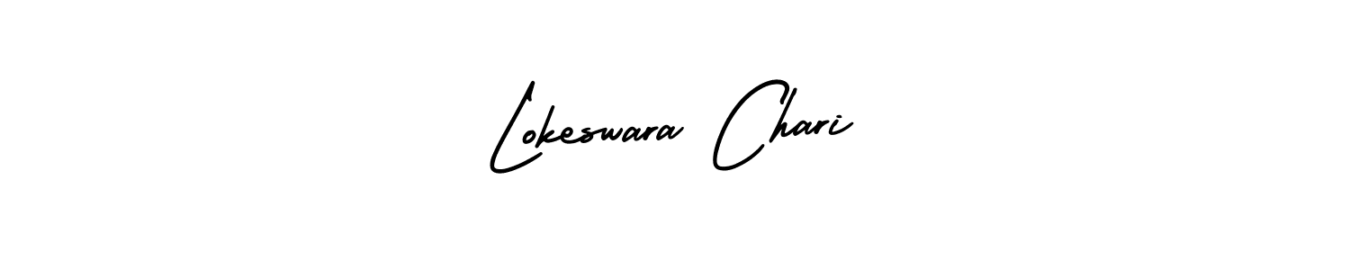 How to make Lokeswara Chari signature? AmerikaSignatureDemo-Regular is a professional autograph style. Create handwritten signature for Lokeswara Chari name. Lokeswara Chari signature style 3 images and pictures png