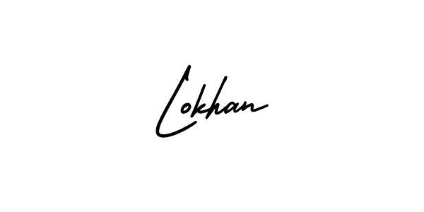 Lokhan stylish signature style. Best Handwritten Sign (AmerikaSignatureDemo-Regular) for my name. Handwritten Signature Collection Ideas for my name Lokhan. Lokhan signature style 3 images and pictures png