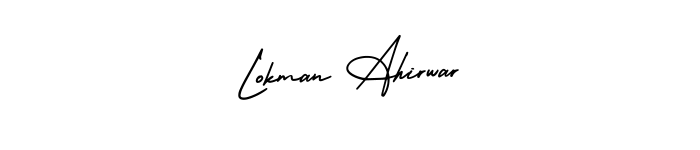 if you are searching for the best signature style for your name Lokman Ahirwar. so please give up your signature search. here we have designed multiple signature styles  using AmerikaSignatureDemo-Regular. Lokman Ahirwar signature style 3 images and pictures png