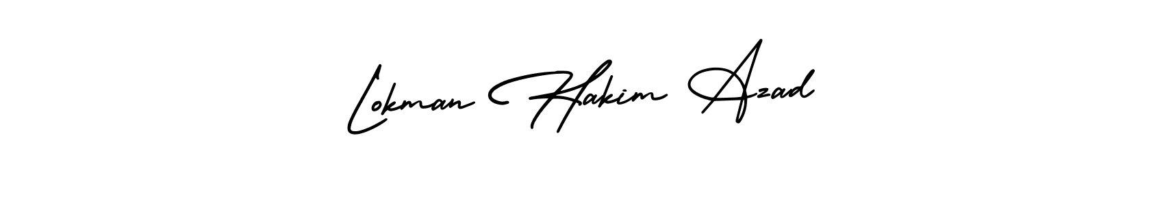 Make a beautiful signature design for name Lokman Hakim Azad. With this signature (AmerikaSignatureDemo-Regular) style, you can create a handwritten signature for free. Lokman Hakim Azad signature style 3 images and pictures png