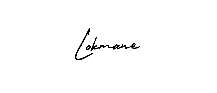 Make a beautiful signature design for name Lokmane. With this signature (AmerikaSignatureDemo-Regular) style, you can create a handwritten signature for free. Lokmane signature style 3 images and pictures png