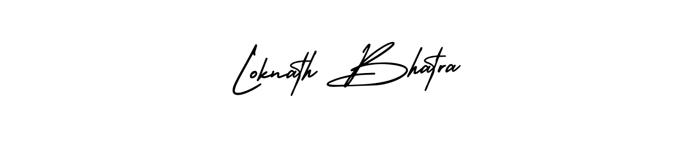How to make Loknath Bhatra name signature. Use AmerikaSignatureDemo-Regular style for creating short signs online. This is the latest handwritten sign. Loknath Bhatra signature style 3 images and pictures png