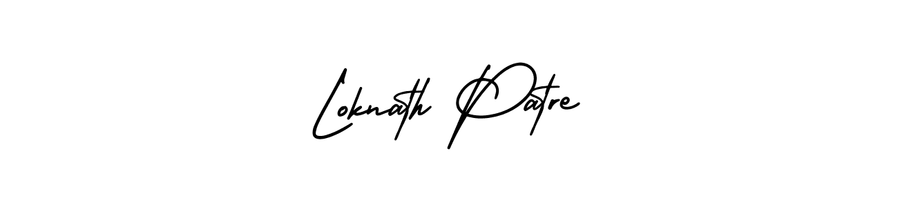 AmerikaSignatureDemo-Regular is a professional signature style that is perfect for those who want to add a touch of class to their signature. It is also a great choice for those who want to make their signature more unique. Get Loknath Patre name to fancy signature for free. Loknath Patre signature style 3 images and pictures png