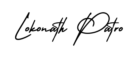 The AmerikaSignatureDemo-Regular signature style provides a bold statement for name Lokonath Patro. Designed for business owners, executives, and leaders. Lokonath Patro signature style 3 images and pictures png