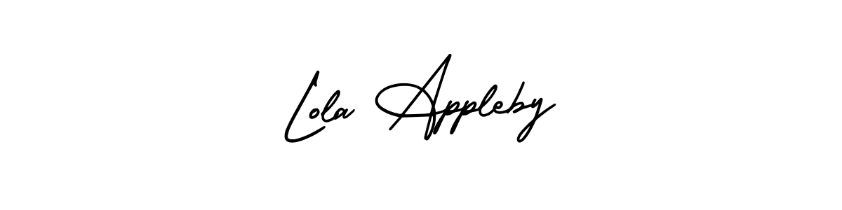 This is the best signature style for the Lola Appleby name. Also you like these signature font (AmerikaSignatureDemo-Regular). Mix name signature. Lola Appleby signature style 3 images and pictures png