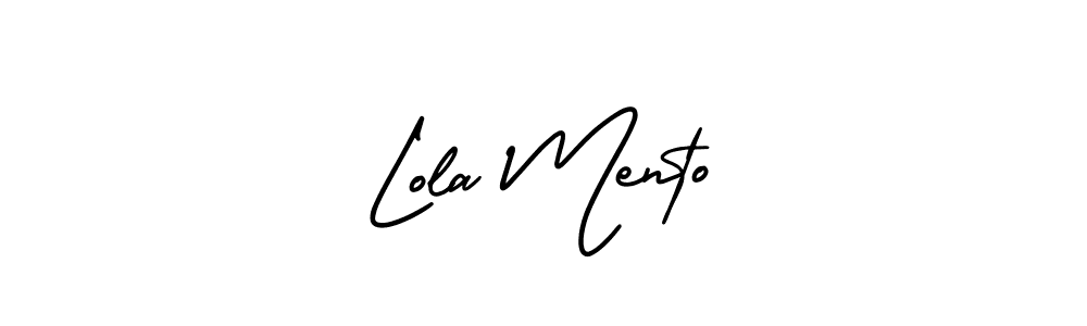 Create a beautiful signature design for name Lola Mento. With this signature (AmerikaSignatureDemo-Regular) fonts, you can make a handwritten signature for free. Lola Mento signature style 3 images and pictures png