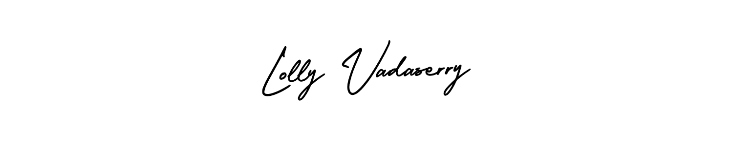 Create a beautiful signature design for name Lolly Vadaserry. With this signature (AmerikaSignatureDemo-Regular) fonts, you can make a handwritten signature for free. Lolly Vadaserry signature style 3 images and pictures png