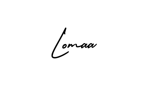 Lomaa stylish signature style. Best Handwritten Sign (AmerikaSignatureDemo-Regular) for my name. Handwritten Signature Collection Ideas for my name Lomaa. Lomaa signature style 3 images and pictures png