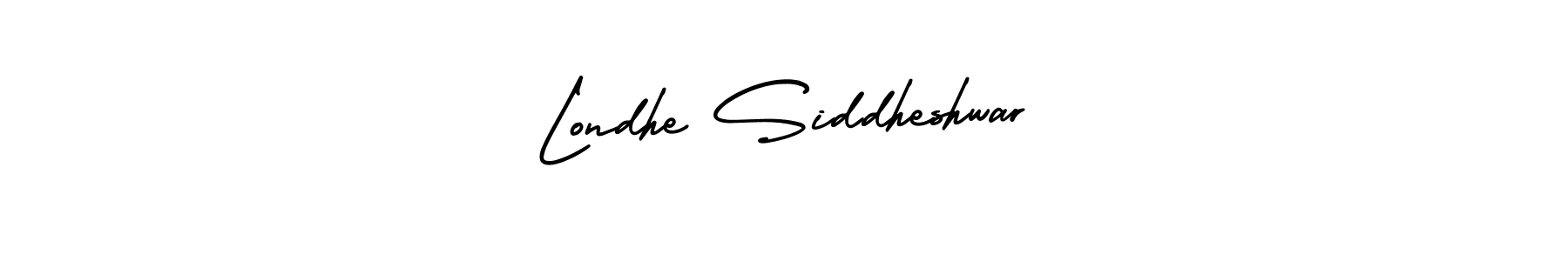 if you are searching for the best signature style for your name Londhe Siddheshwar. so please give up your signature search. here we have designed multiple signature styles  using AmerikaSignatureDemo-Regular. Londhe Siddheshwar signature style 3 images and pictures png
