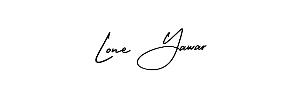 Lone Yawar stylish signature style. Best Handwritten Sign (AmerikaSignatureDemo-Regular) for my name. Handwritten Signature Collection Ideas for my name Lone Yawar. Lone Yawar signature style 3 images and pictures png