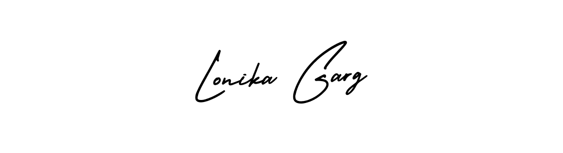 Also You can easily find your signature by using the search form. We will create Lonika Garg name handwritten signature images for you free of cost using AmerikaSignatureDemo-Regular sign style. Lonika Garg signature style 3 images and pictures png