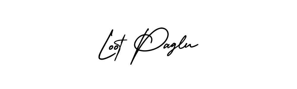 Loot Paglu stylish signature style. Best Handwritten Sign (AmerikaSignatureDemo-Regular) for my name. Handwritten Signature Collection Ideas for my name Loot Paglu. Loot Paglu signature style 3 images and pictures png