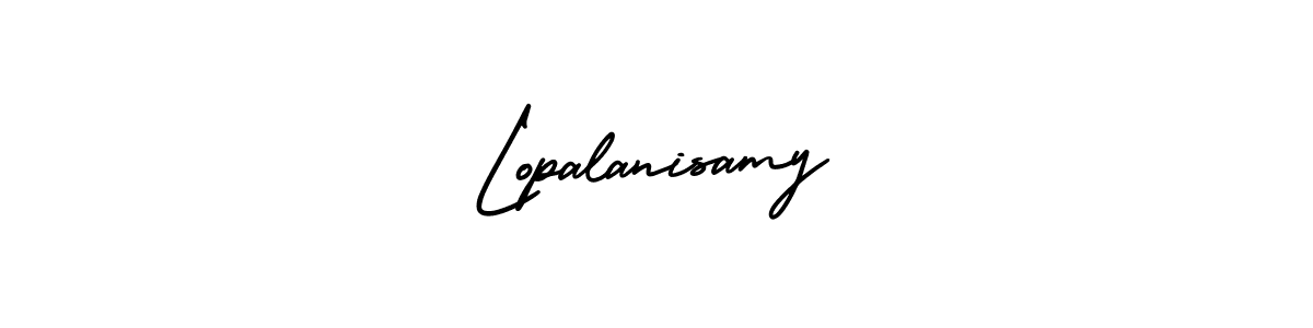 Use a signature maker to create a handwritten signature online. With this signature software, you can design (AmerikaSignatureDemo-Regular) your own signature for name Lopalanisamy. Lopalanisamy signature style 3 images and pictures png