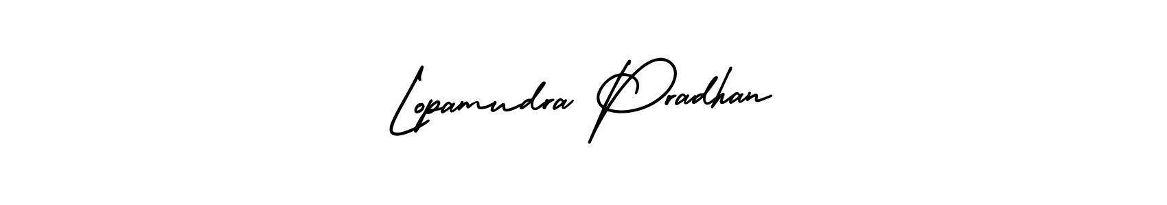 Create a beautiful signature design for name Lopamudra Pradhan. With this signature (AmerikaSignatureDemo-Regular) fonts, you can make a handwritten signature for free. Lopamudra Pradhan signature style 3 images and pictures png